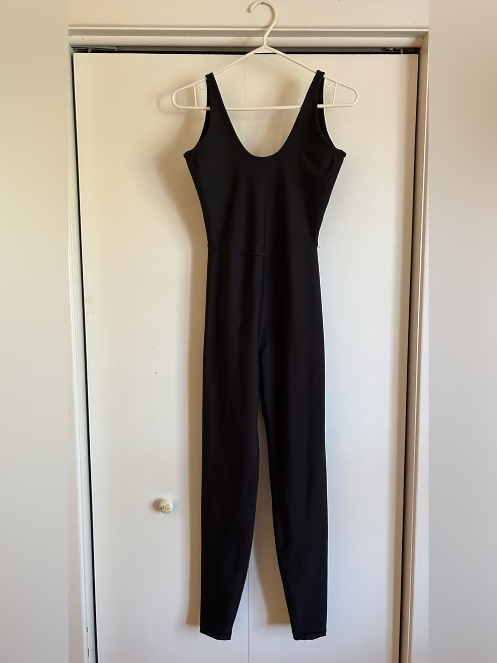 Classic Black Scoop-Neck Jumpsuit